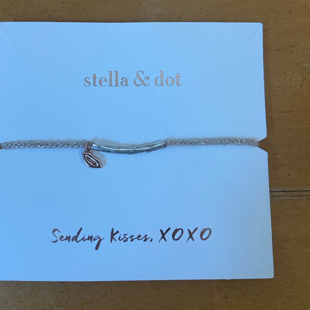 string bracelet with charm and slip on design